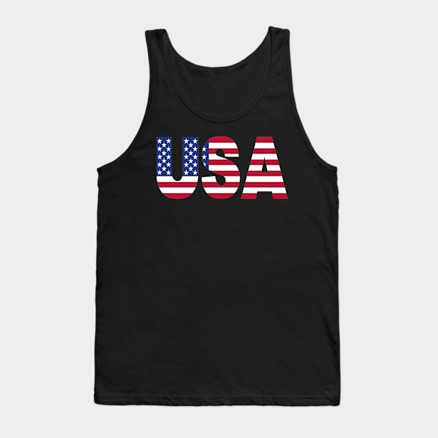 USA flag Tank Top by Designzz